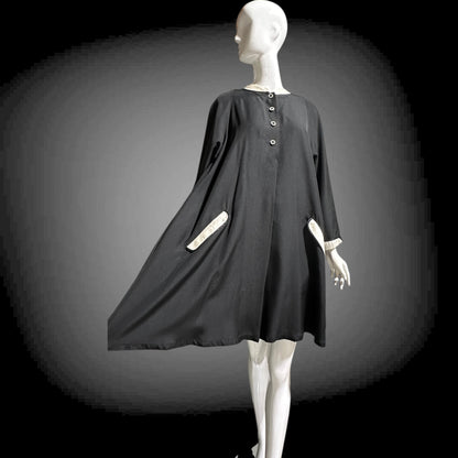 GEOFFREY BEENE, vintage 1960s cocktail party Mod mini tent dress