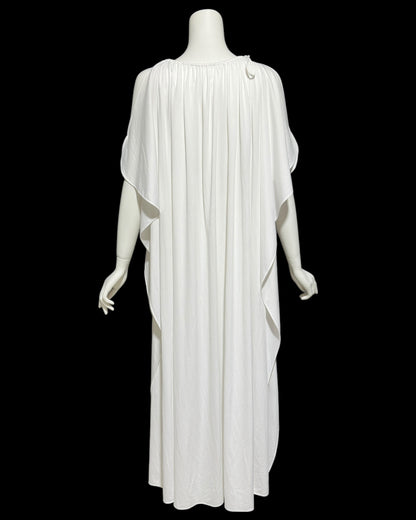 LUCIE ANN BEVERLY Hills, vintage 1960s wedding caftan, white grecian goddess kaftan evening dress