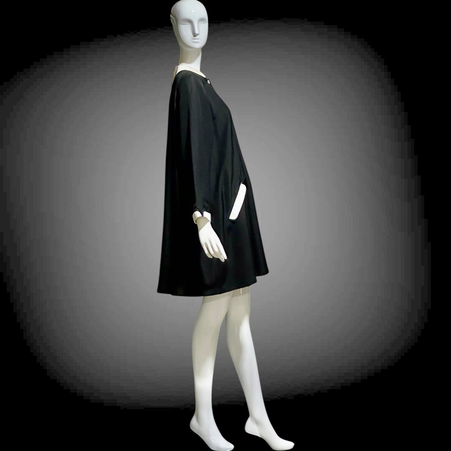 GEOFFREY BEENE, vintage 1960s cocktail party Mod mini tent dress