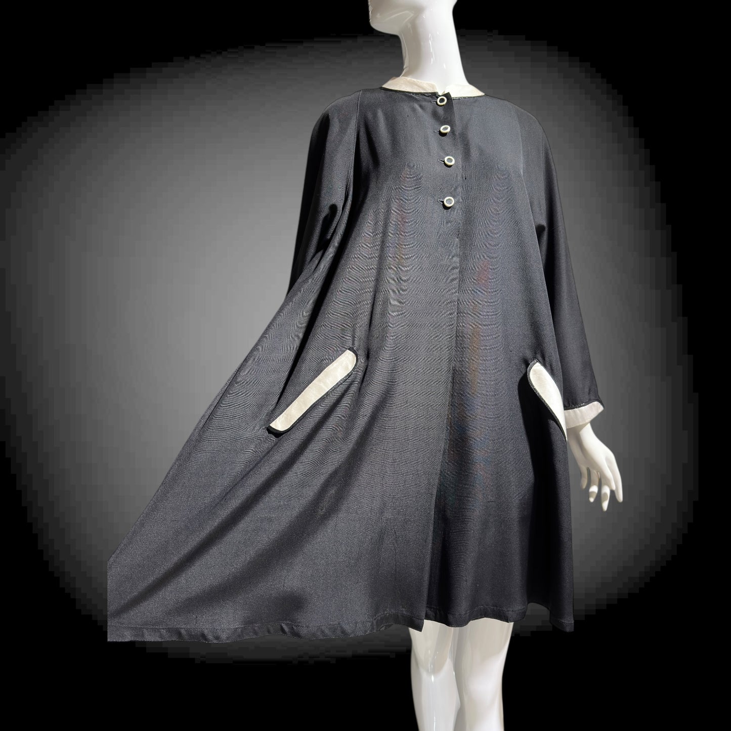 GEOFFREY BEENE, vintage 1960s cocktail party Mod mini tent dress