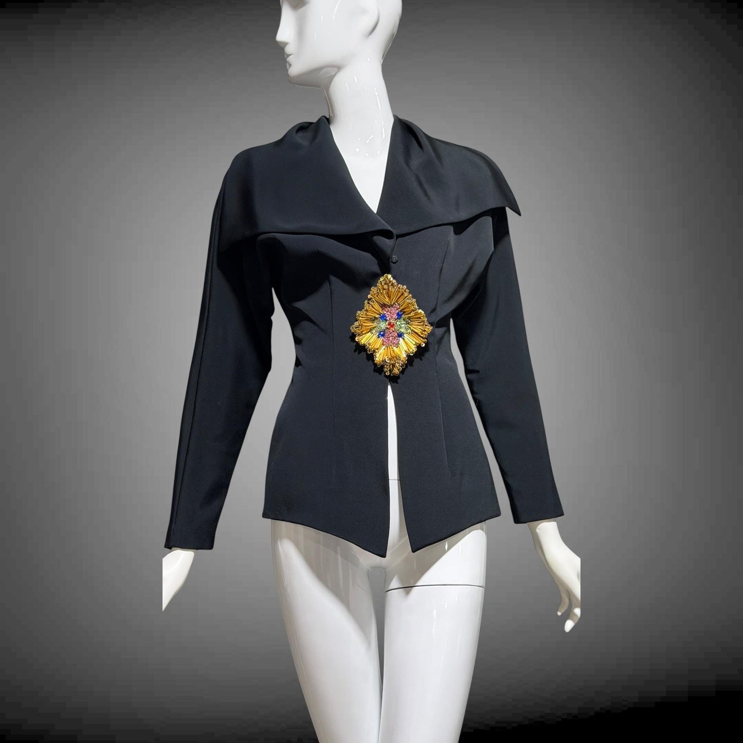 RIAZEE LILLIE RUBIN Vintage 1980s Evening Jacket, beaded Cocktail Party Top