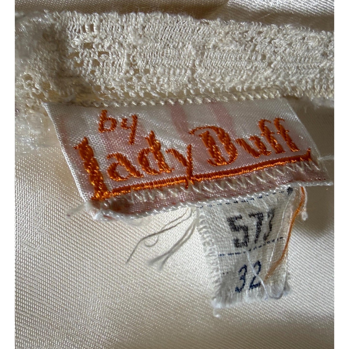 LADY DUFF vintage Nightgown slip dress, 1940s pearly white negligee lingerie dress