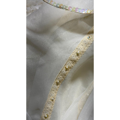 ST PUCCHI vintage 1980s wedding dress gown, Ivory Fairytale ball gown, 100% Thai silk