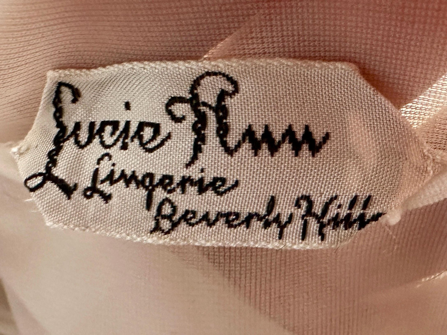 LUCIE ANN Vintage nightgown slip dress, 1960s Totally Sheer white bridal lingerie dress