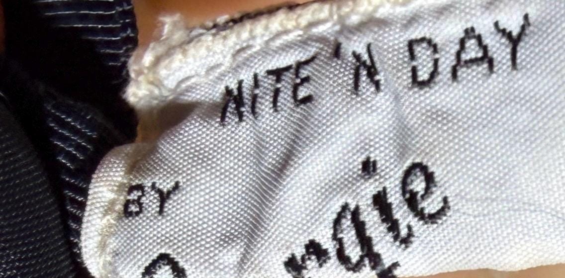 GEORGIE KEYLOUN Vintage caftan kaftan dress, 1960s Nite & Day Op Art accordion pleated party hostess dress