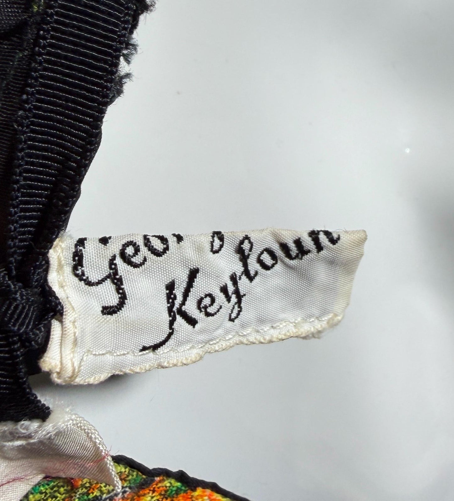 GEORGIE KEYLOUN Vintage caftan kaftan dress, 1960s Nite & Day Op Art accordion pleated party hostess dress