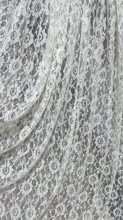 1940s vintage wedding bridal dress, white see through lace sheath full length gown with train