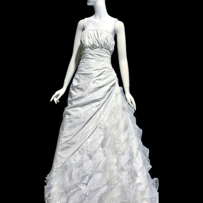 ST. PUCCHI SPOSA vintage Y2K wedding dress gown, white ball gown with ruffle train