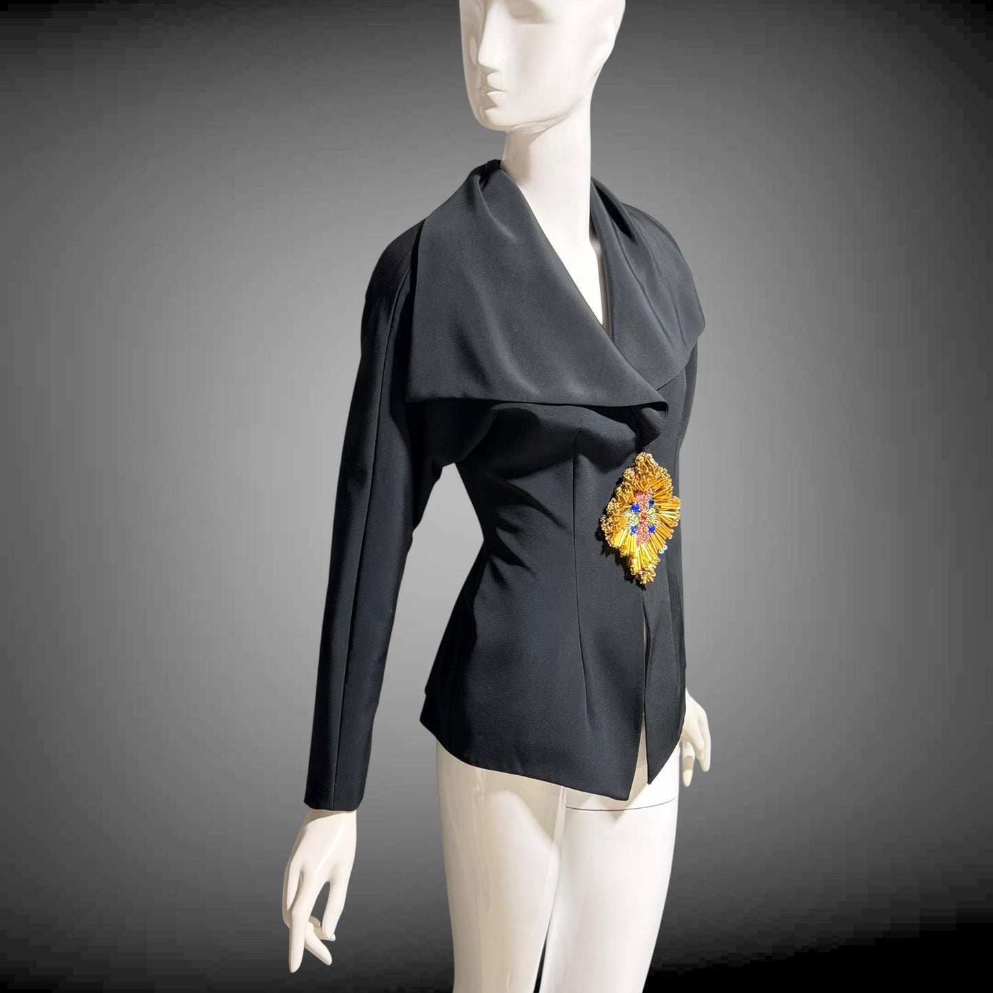 RIAZEE LILLIE RUBIN Vintage 1980s Evening Jacket, beaded Cocktail Party Top