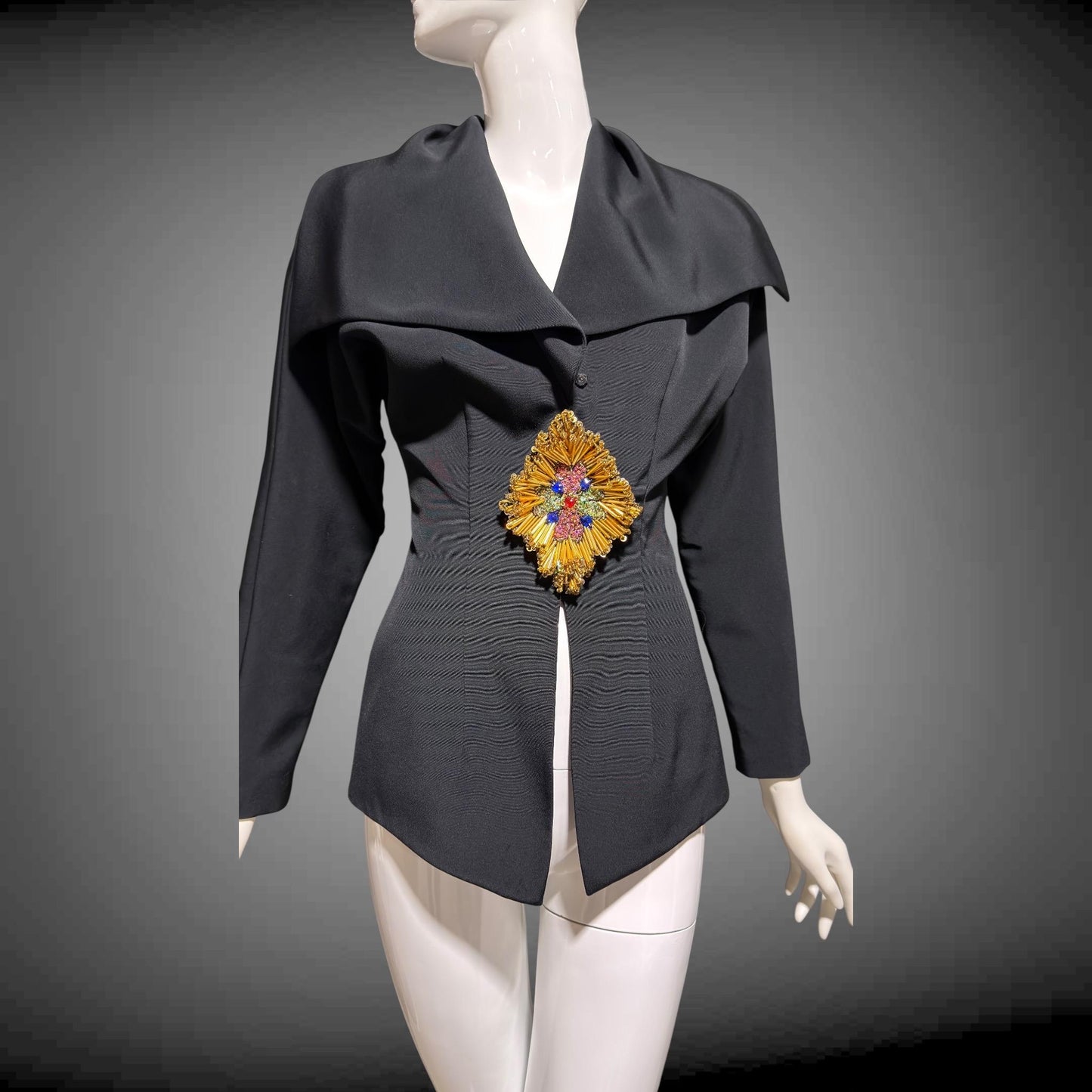 RIAZEE LILLIE RUBIN Vintage 1980s Evening Jacket, beaded Cocktail Party Top