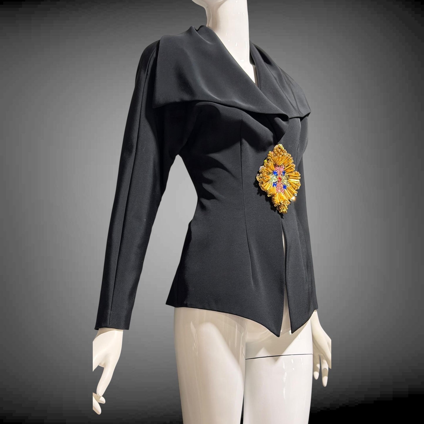 RIAZEE LILLIE RUBIN Vintage 1980s Evening Jacket, beaded Cocktail Party Top