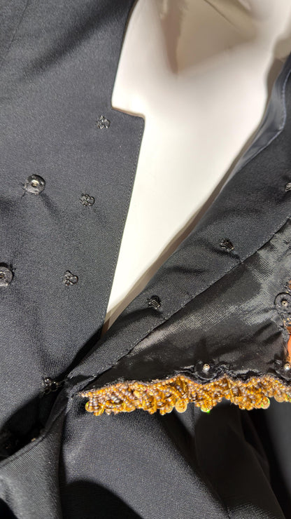 RIAZEE LILLIE RUBIN Vintage 1980s Evening Jacket, beaded Cocktail Party Top