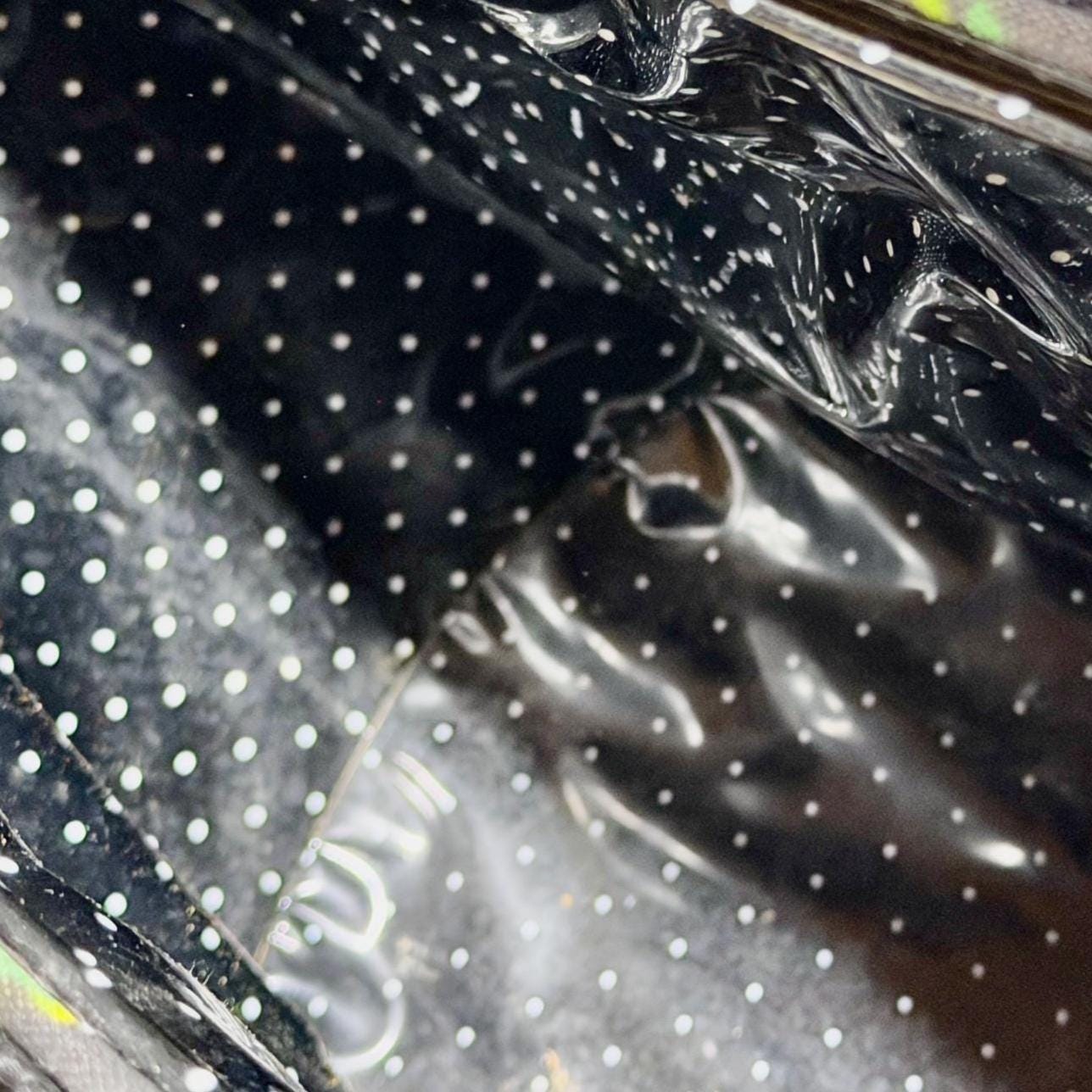 1950s vintage tote handbag purse, Black cotton fringe black with roses, top handle basket purse