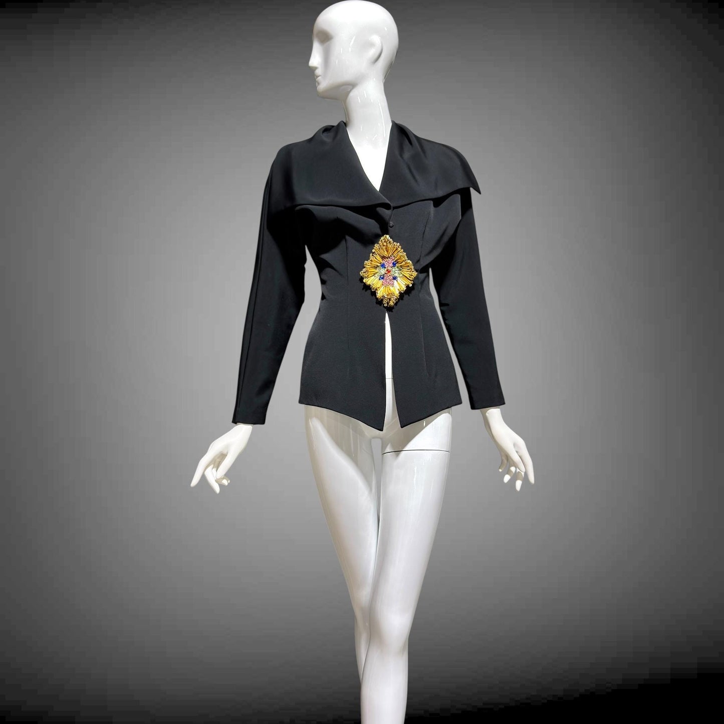RIAZEE LILLIE RUBIN Vintage 1980s Evening Jacket, beaded Cocktail Party Top