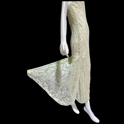 CAROL PERETZ Vintage evening wedding dress, 1990s bias cut Silk Slip Dress