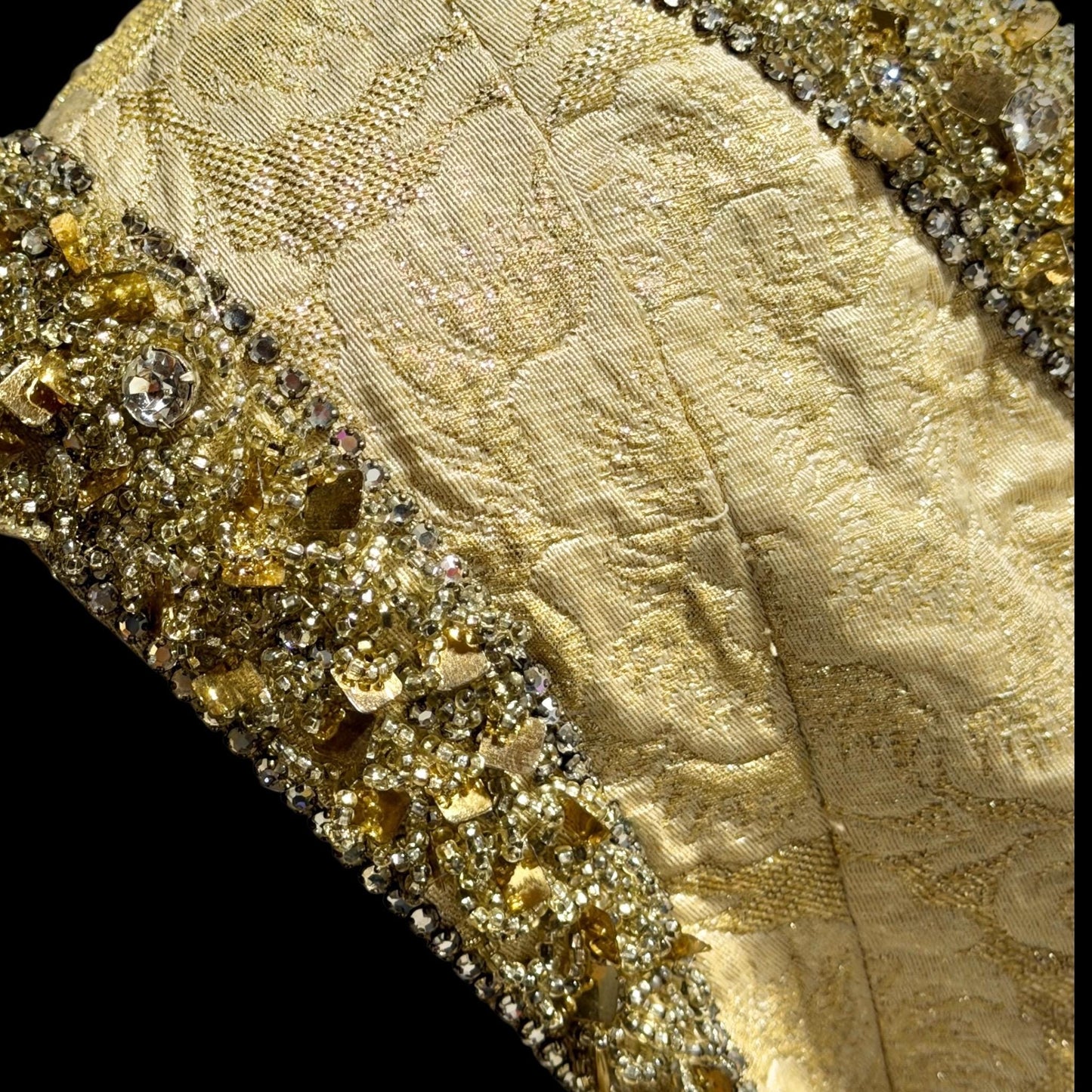 MR BLACKWELL CUSTOM Vintage 1960s Designer cocktail dress, Cates of Denver Boutique gold brocade mod shift dress