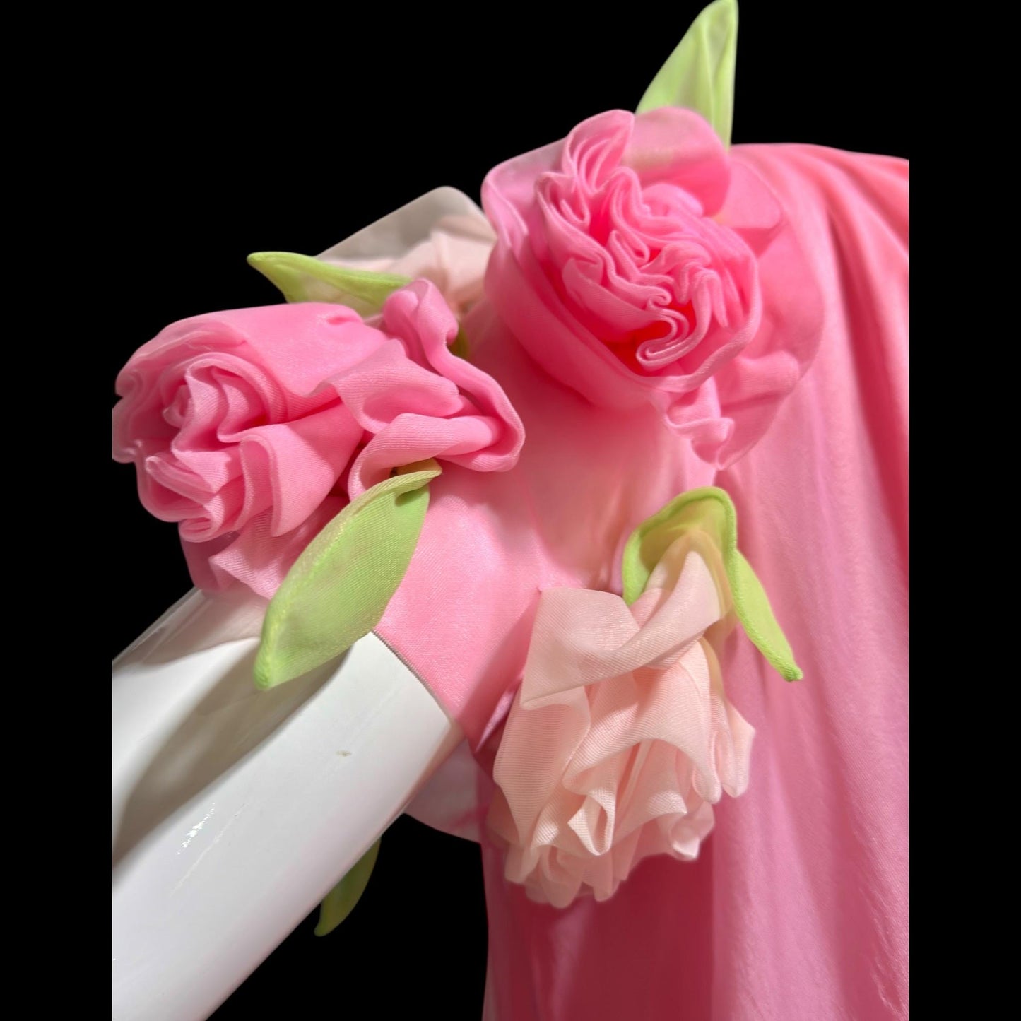 VIRGINIA WALLACE vintage nightgown robe set, 1960s Barbie Pink lingerie slip dress peignoir set