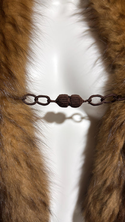 1950s vintage fur stole, Mid Century Fox fur collar scarf stole shoulder wrap