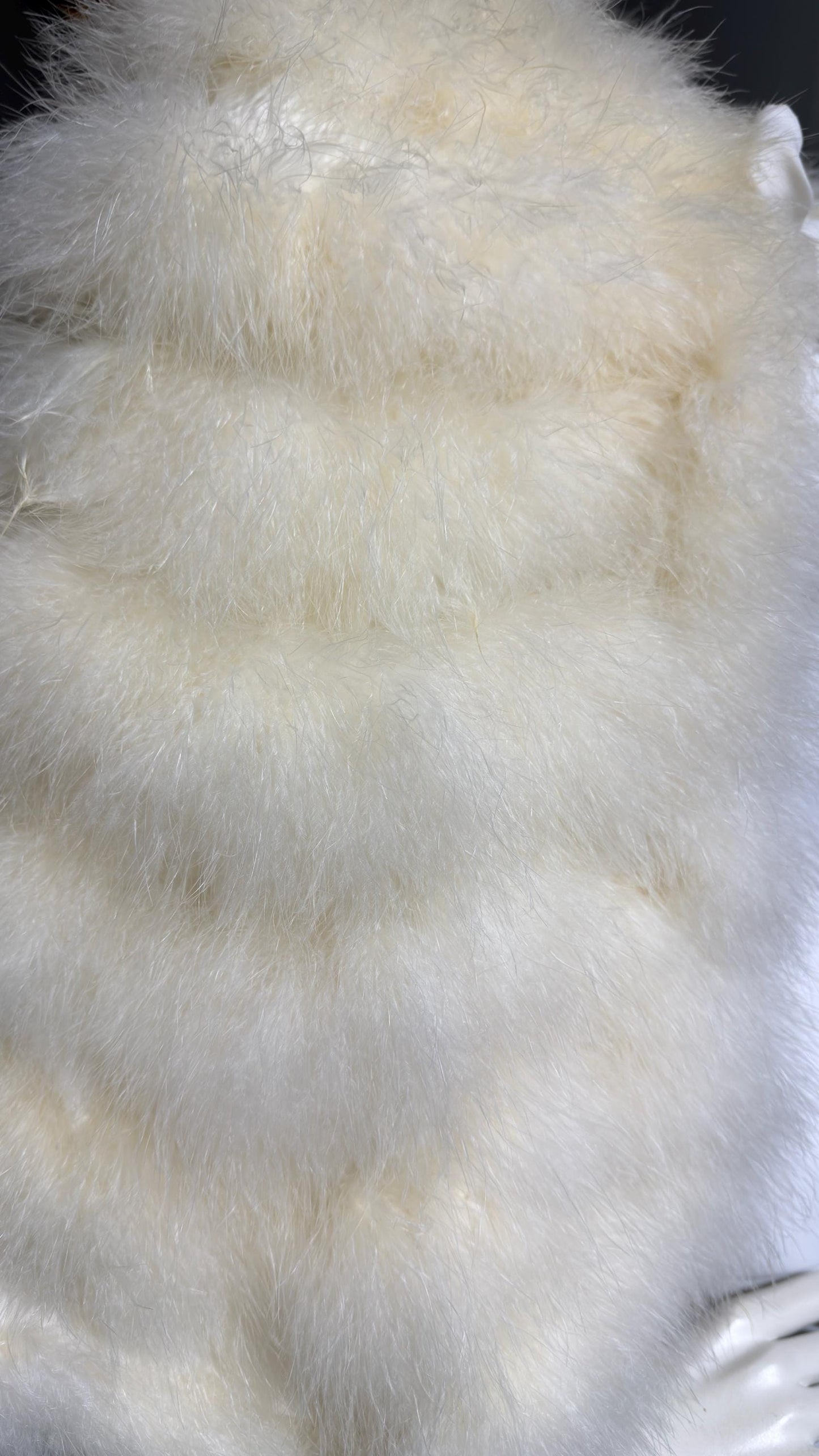 1960s Vintage feather cape jacket, Snowy white ostrich marabou wedding bridal capelet evening stole