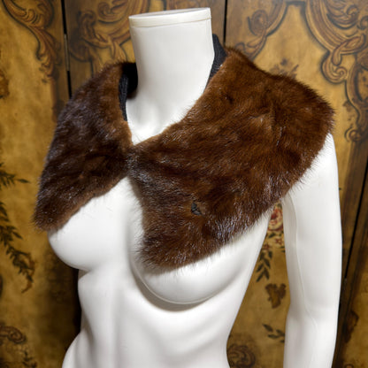 1950s vintage mink collar, vintage accessory coat collar