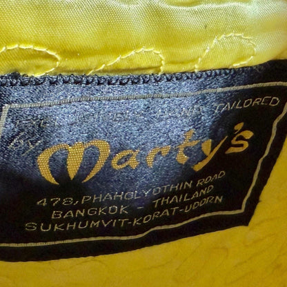MARTYS Vintage 1950s evening swing coat, Yellow silk jacquard Easter Spring Dress coat