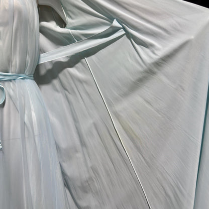 LUCIE ANN Claire Sandra peignoir set, vintage 1960s frothy blue marabou lingerie gown