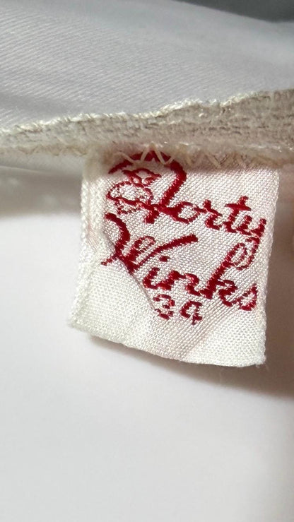 FORTY WINKS Vintage 1940s Nightgown Slip Dress, shiny white bias cut rayon lingerie dress