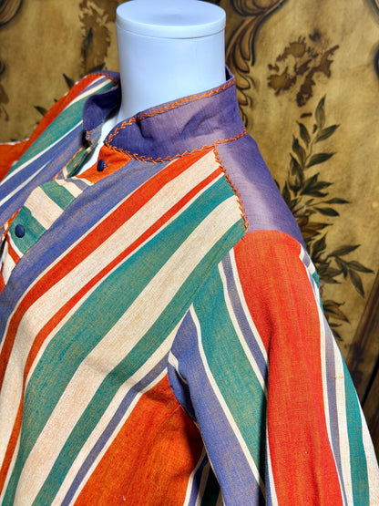 JOSEFA Vintage 1970s Caftan Kaftan dress, Mexican Cotton Hippie Boho Maxi Dress