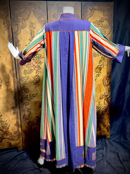 JOSEFA Vintage 1970s Caftan Kaftan dress, Mexican Cotton Hippie Boho Maxi Dress