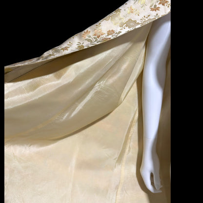 C CRAWFORD HOLLIDGE Vintage 1930s silk damask cape, floral evening cape