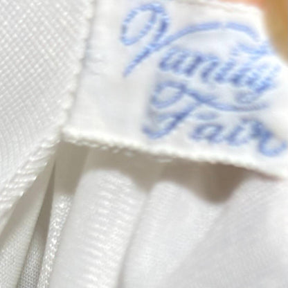 VANITY FAIR vintage 1950s peignoir slip dress set, frothy white nylon bridal nightgown robe set