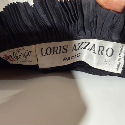 LORIS AZZARO Vintage evening dress gown, Giorgio Beverly Hills, Bodycon Black Sequin sheath, Malelificent