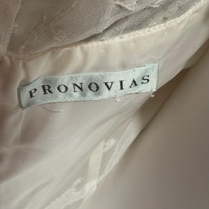 PRONOVIAS vintage wedding dress gown, Y2K white beaded sheath slip dress
