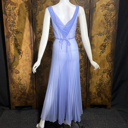 CARTER'S vintage 1950s nightgown slip dress, ethereal periwinkle Grecian Goddess lingerie dress