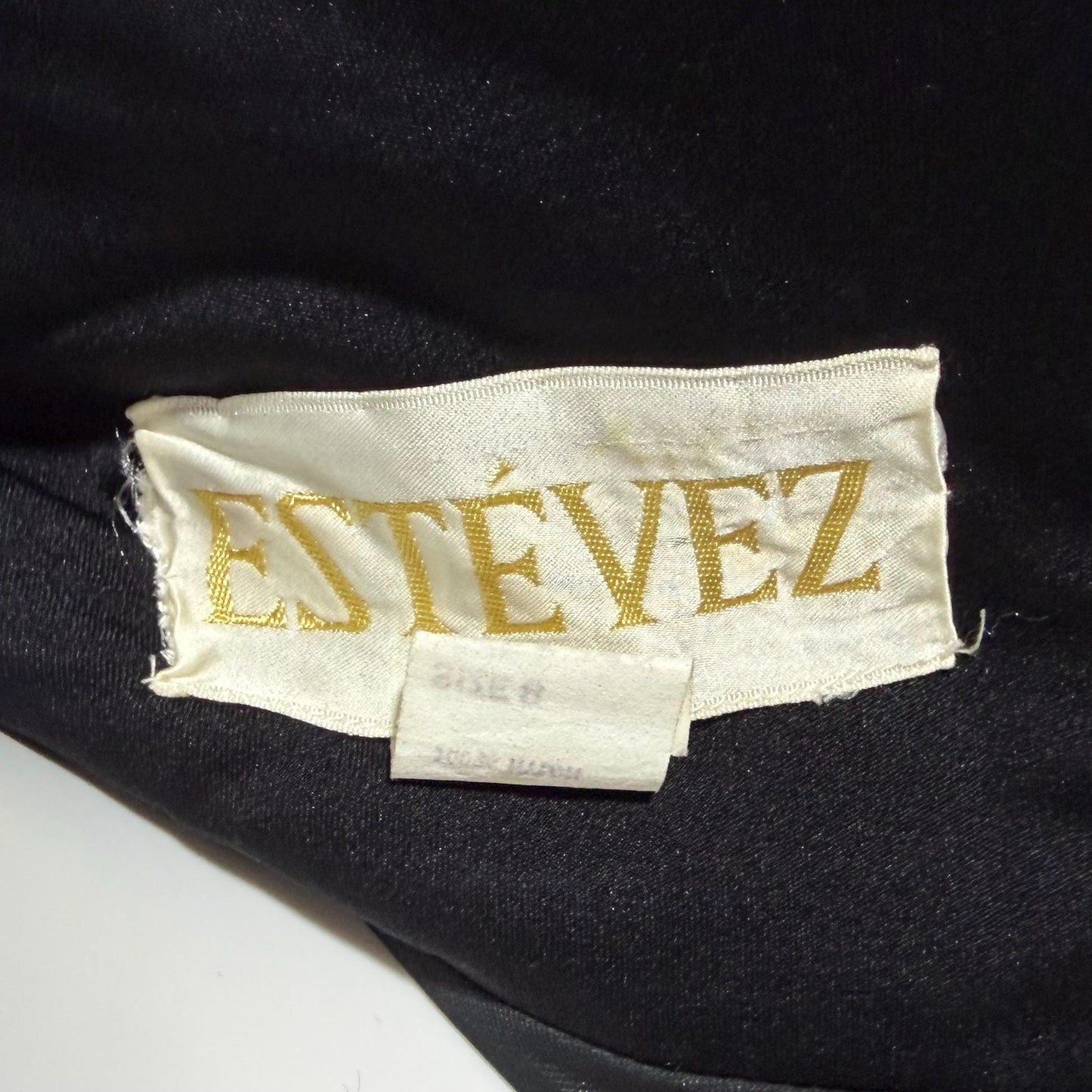 ESTEVEZ Vintage 1970s Black Jersey Knit Gown, Grecian Goddess Plunging Halter Neckline