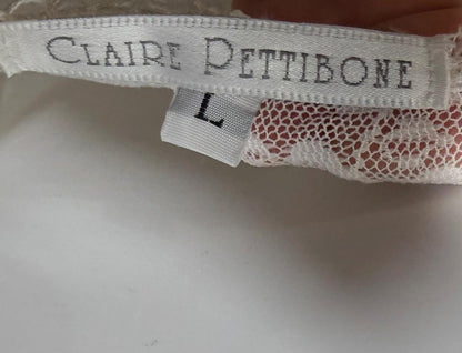 CLAIRE PETTIBONE vintage Y2K nightgown slip dress, snowy white lace bridal wedding lingerie gown