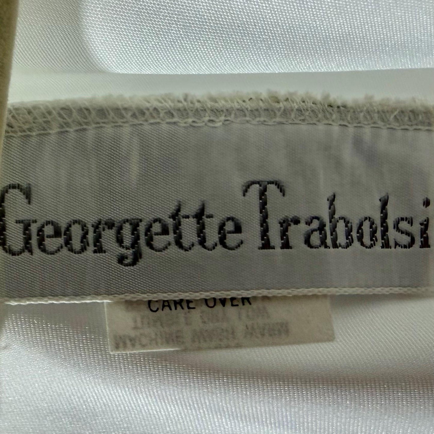 GEORGETTE TRABOLSI Vintage nightgown robe peignoir set, 1980s white lingerie dress set