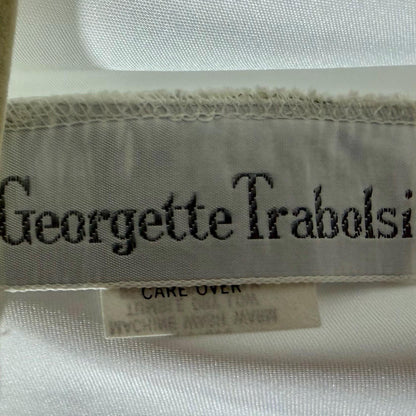 GEORGETTE TRABOLSI Vintage nightgown robe peignoir set, 1980s white lingerie dress set