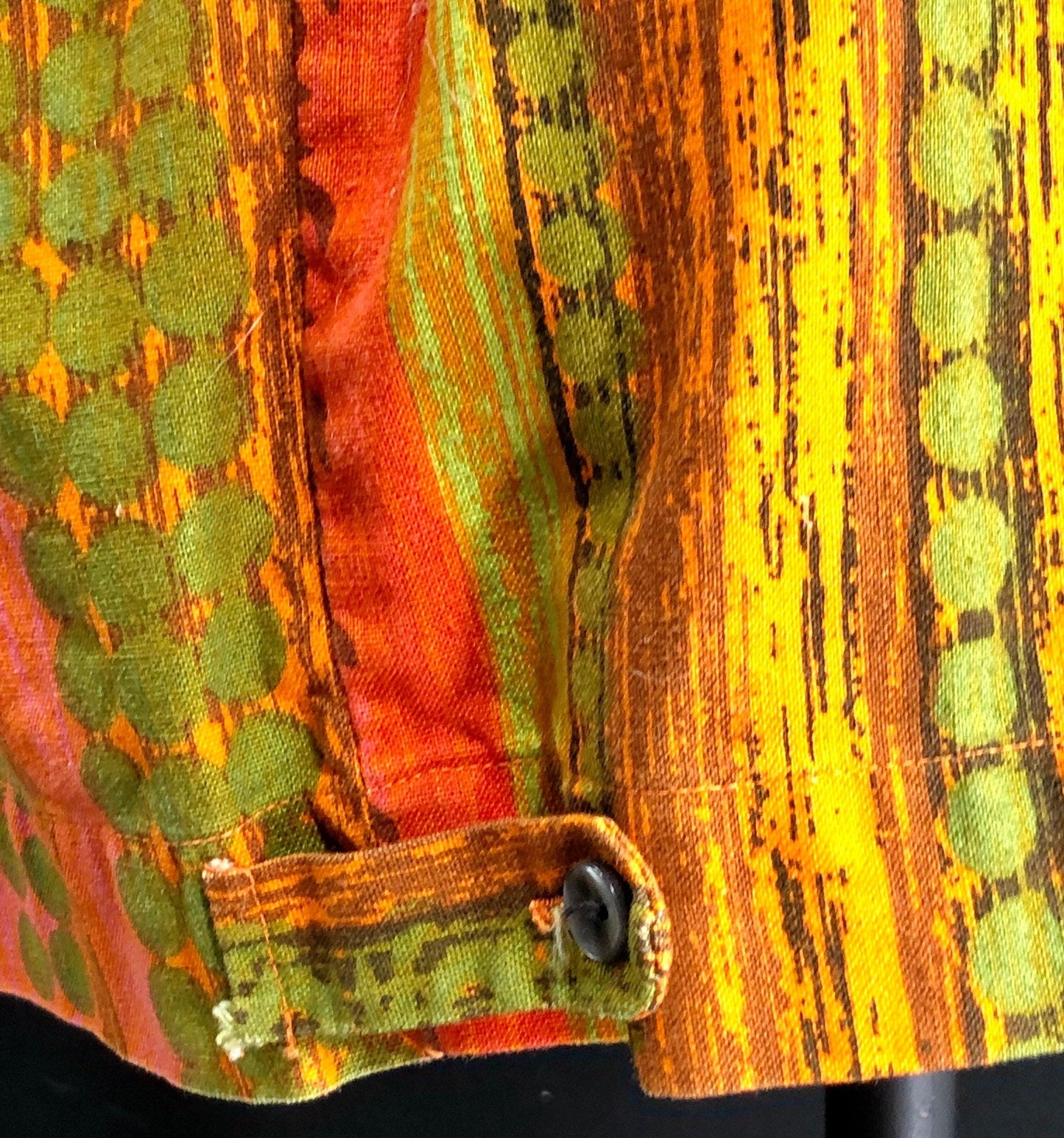 LILLY DASCHE Vintage 1950s Hawaiian shirt, Mod Tiki Atomic Cotton Button Front shirt