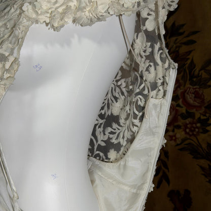 DAVID FIELDEN vintage wedding dress, Sposa Y2K cupcake tulle 3D cutwork bridal ball gown
