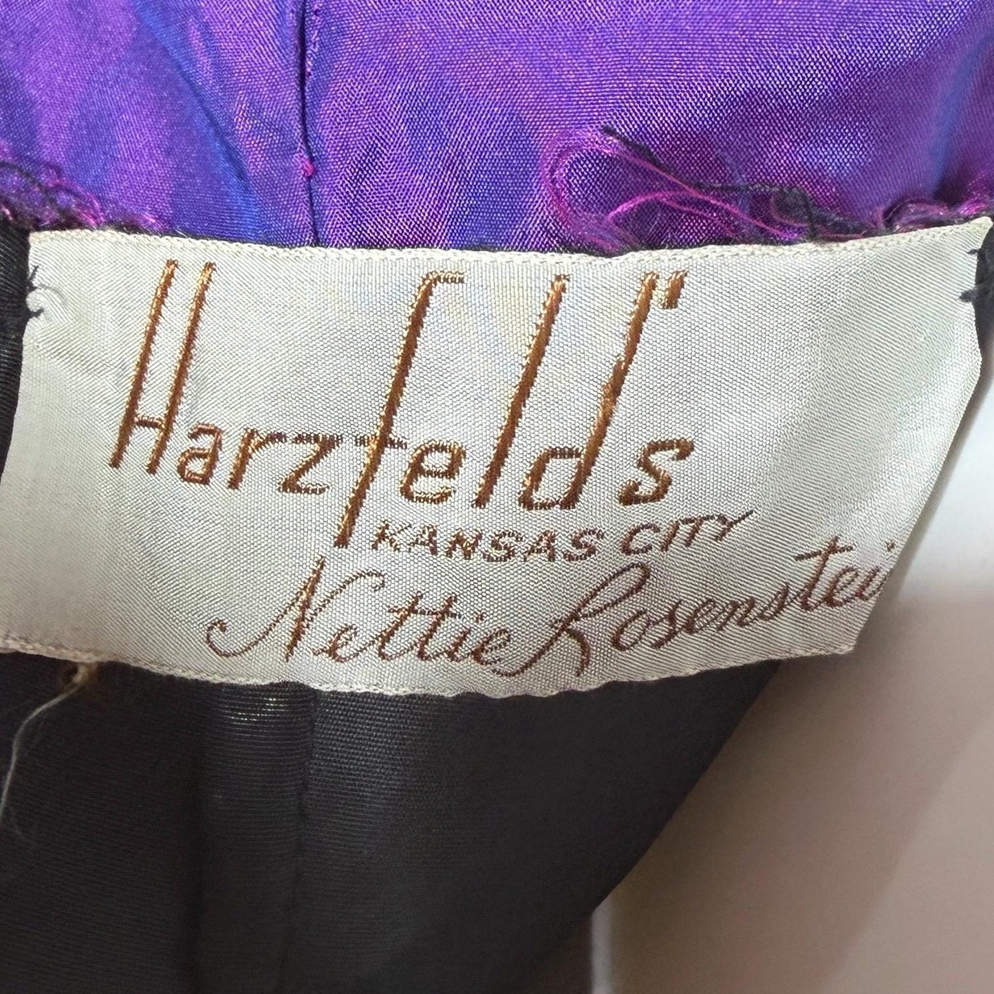 NETTIE ROSENSTEIN vintage 1950s cocktail dress, Purple velvet burnout evening wiggle dress