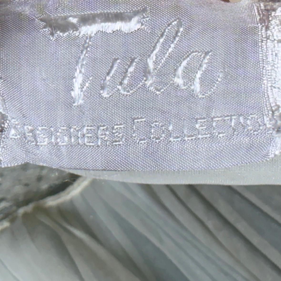 TULA vintage 1940s Nightgown Dressing Gown, White Grecian Goddess micro pleat lingerie dress