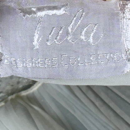 TULA vintage 1940s Nightgown Dressing Gown, White Grecian Goddess micro pleat lingerie dress