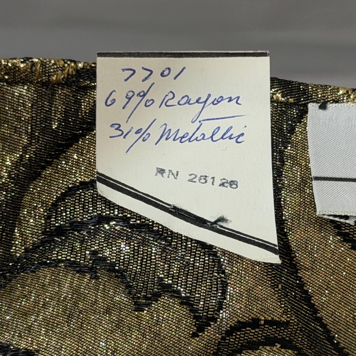 Vintage 1950s Evening wrap shawl, ECHO ORIGINATIONS Black Gold Metallic Floral Scarf New