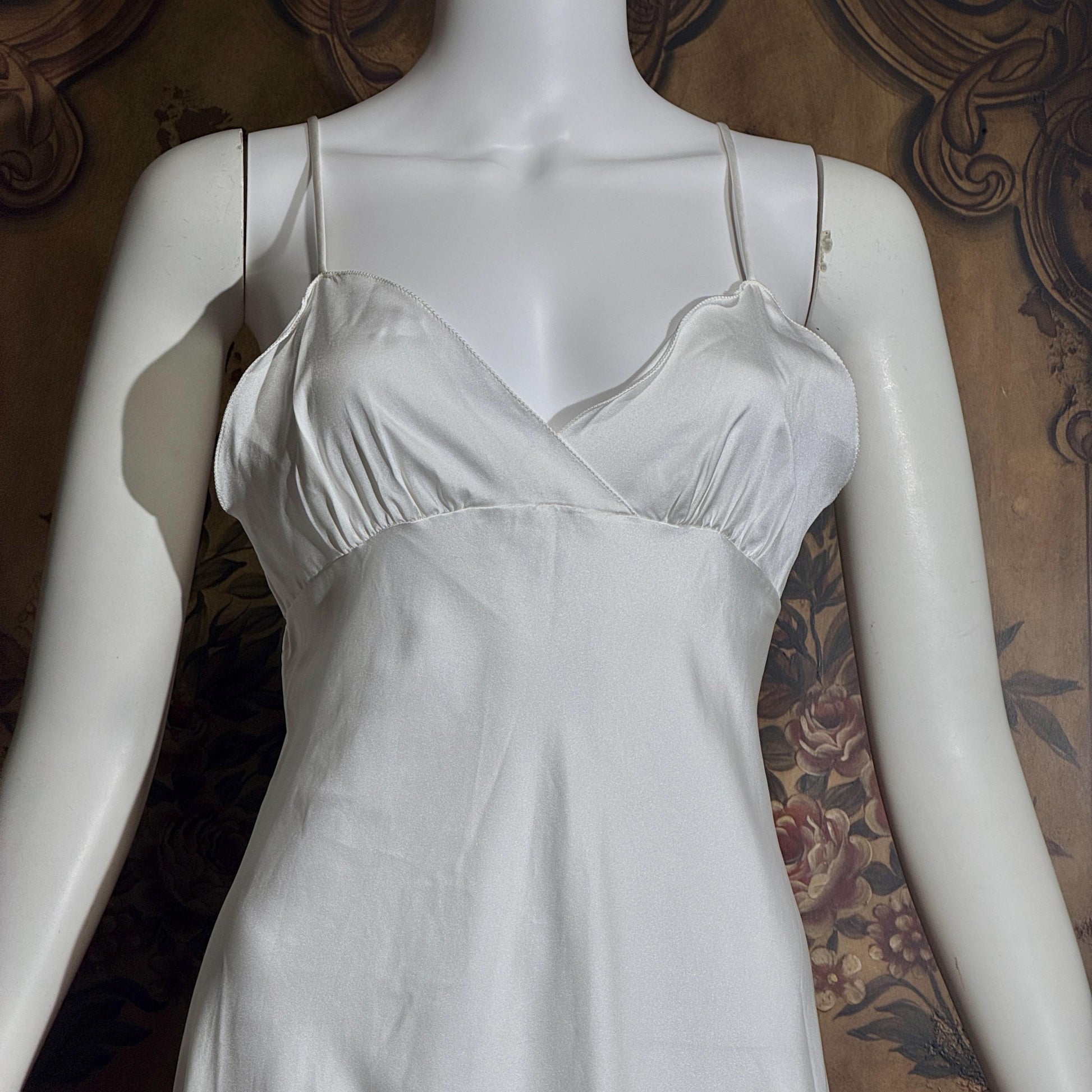 Vintage GEORGETTE TRABOLSI nightgown robe peignoir set, I Magnin 1980s white lingerie dress set