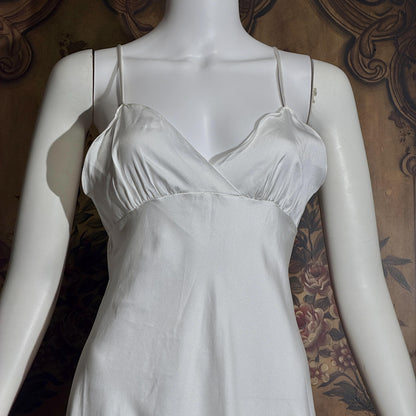 Vintage GEORGETTE TRABOLSI nightgown robe peignoir set, I Magnin 1980s white lingerie dress set