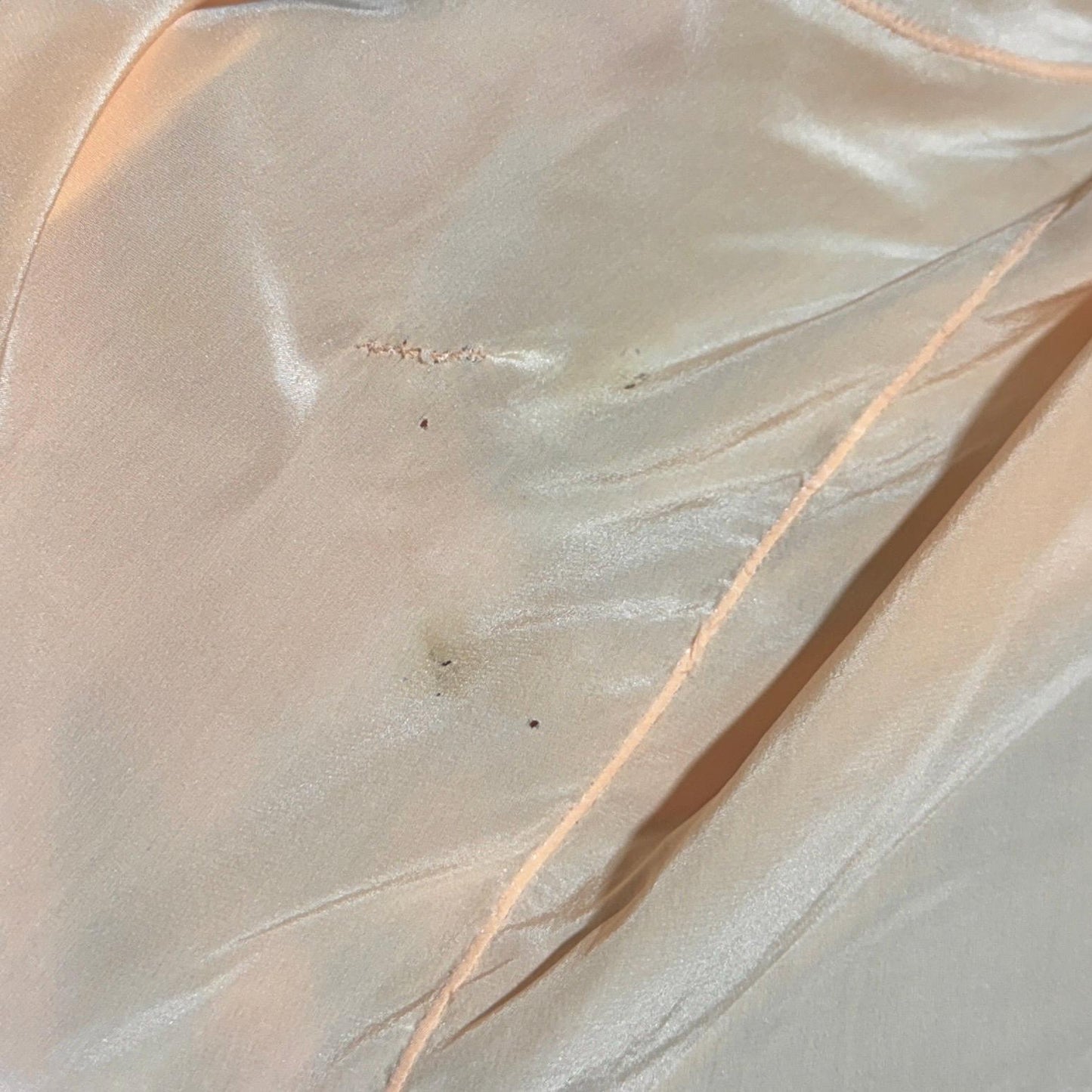 vintage 1930s Peach silk dress, MARSHALL FIELD & CO bias cut lingerie dress, Large