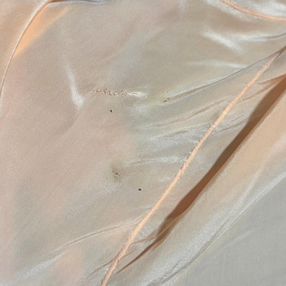 vintage 1930s Peach silk dress, MARSHALL FIELD & CO bias cut lingerie dress, Large