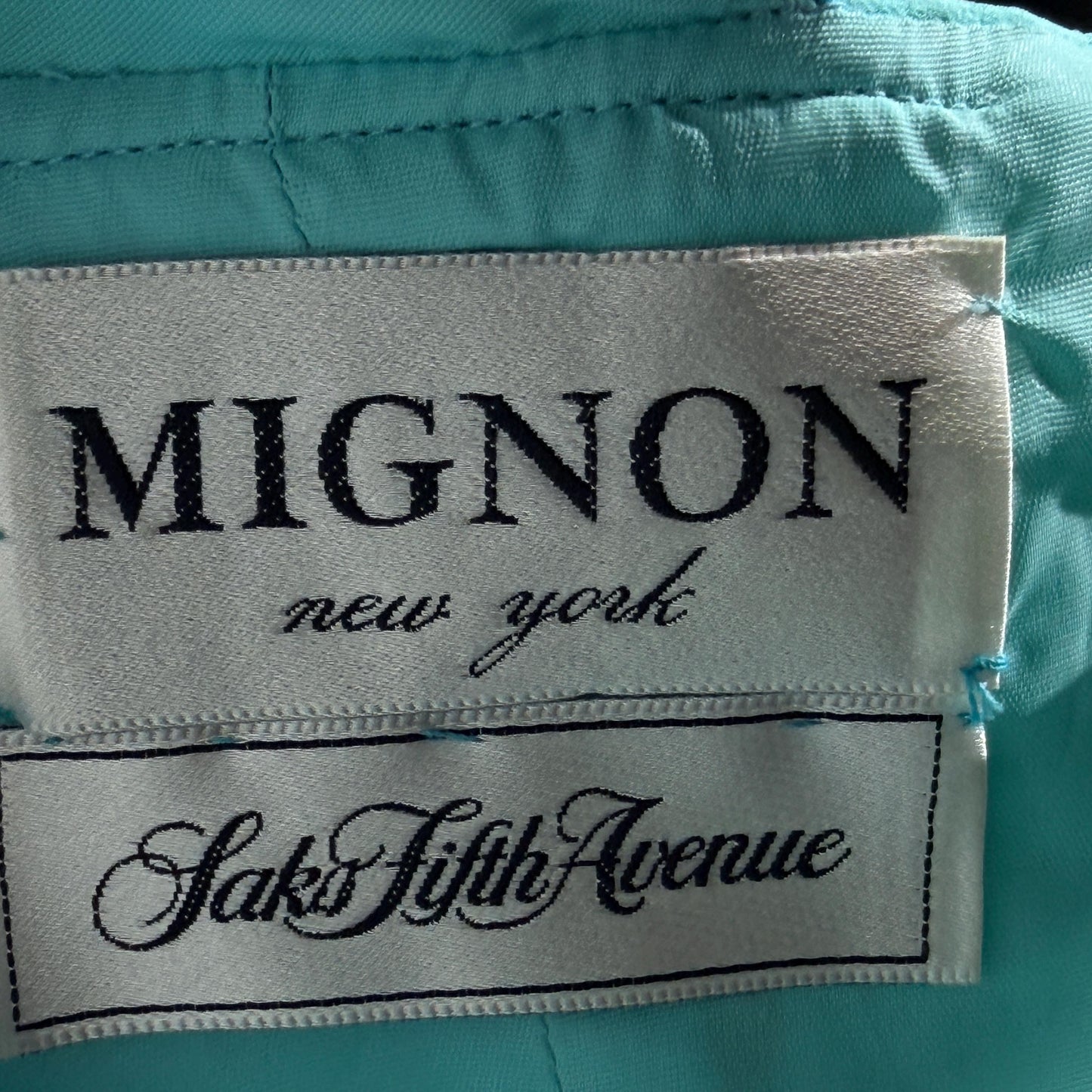 vintage MIGNON evening dress, 1980s SAKS Turquoise Blue ruched Grecian Goddess Gown