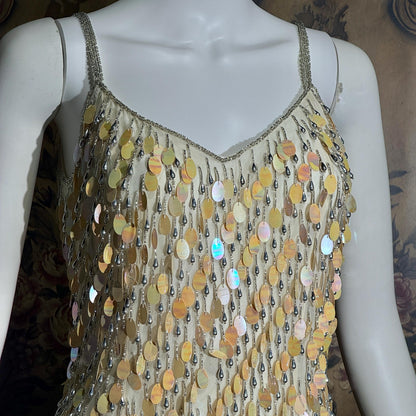 vintage 1980s BLACK TIE Oleg Cassini Cocktail Dress, Neiman Marcus beaded party evening dress